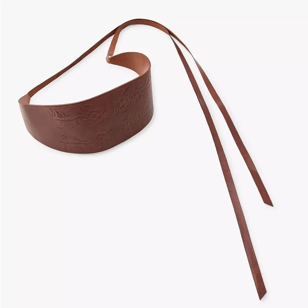 ZARA TIED LEATHER SASH BELT